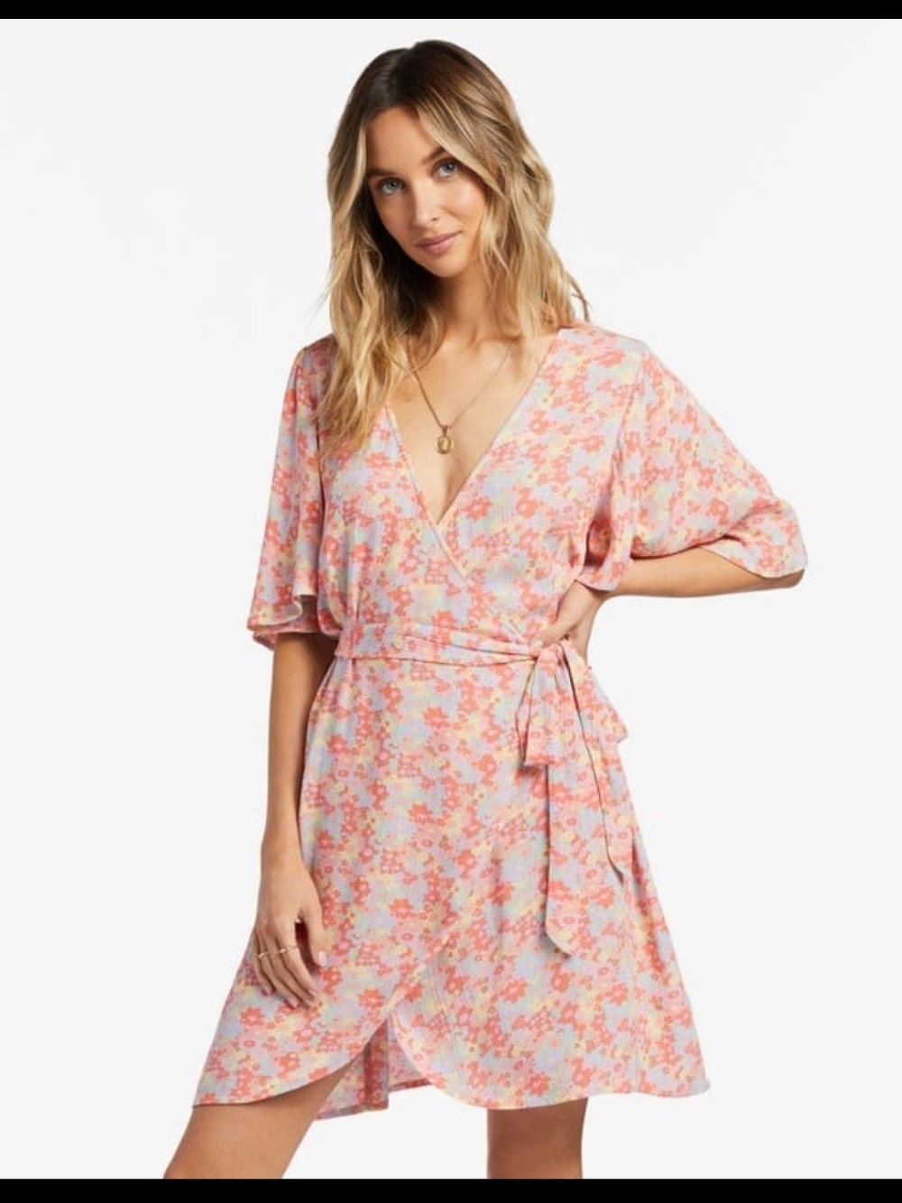 Billabong - All For You 2 Wrap Mini Dress, Size L, NWT